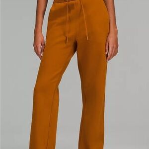 Lululemon Athletica Tan Straight Leg Pants with High-Rise Waist